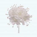3"  Silk Flower with Pearl 6X12 | Ivory